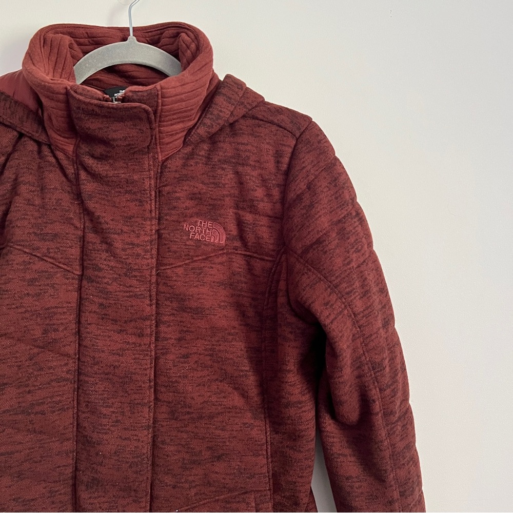 The North Face Indy Insulated Parka Sequoia Red Maroon Heather Jacket Coat Small - Picture 3 of 13